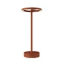 Tafellamp op batterijen VINOLINA ONE met Touch-Dimmer, Ring-Vorm, met Oplaadstation IP54, roest dimbaar