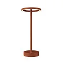 SLV Tafellamp op batterijen VINOLINA ONE met Touch-Dimmer, Ring-Vorm, met Oplaadstation IP54, roest dimbaar