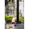 SLV Tafellamp op batterijen VINOLINA ONE met Touch-Dimmer, Ring-Vorm, met Oplaadstation IP54, roest dimbaar