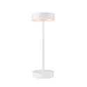 Tafellamp op batterijen VINOLINA 2-CCT 2-voudig, cilindrisch, CCT Switch, met Touch-Dimmer, met Oplaadstation IP54, wit dimbaar
