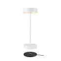 SLV Tafellamp op batterijen VINOLINA 2-CCT 2-voudig, cilindrisch, CCT Switch, met Touch-Dimmer, met Oplaadstation IP54, wit dimbaar