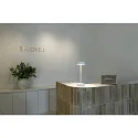 SLV Tafellamp op batterijen VINOLINA 2-CCT 2-voudig, cilindrisch, CCT Switch, met Touch-Dimmer, met Oplaadstation IP54, wit dimbaar
