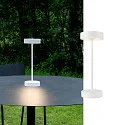 SLV Tafellamp op batterijen VINOLINA 2-CCT 2-voudig, cilindrisch, CCT Switch, met Touch-Dimmer, met Oplaadstation IP54, wit dimbaar