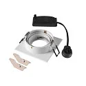 SLV Plafondinbouwarmatuur NEW TRIA® 75 vierkant GU10 IP20, wit