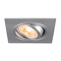 Plafondinbouwarmatuur NEW TRIA® 75 vierkant GU10 IP20, aluminium