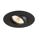 ceiling recessed luminaire NEW TRIA® 75 round IP20, black dimmable