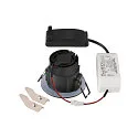 SLV ceiling recessed luminaire NEW TRIA® 68 round IP20 / IP65, black dimmable