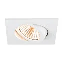 SLV ceiling recessed luminaire NEW TRIA® UNIVERSAL square IP20, white dimmable