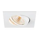 SLV ceiling recessed luminaire NEW TRIA® UNIVERSAL square IP20, white dimmable