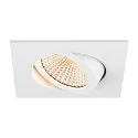 SLV ceiling recessed luminaire NEW TRIA® UNIVERSAL square IP20, white dimmable