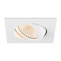 SLV ceiling recessed luminaire NEW TRIA® UNIVERSAL square IP20, white dimmable
