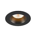 SLV ceiling recessed luminaire NEW TRIA® UNIVERSAL round IP20 / IP65, black dimmable