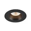 SLV ceiling recessed luminaire NEW TRIA® UNIVERSAL round IP20 / IP65, black dimmable