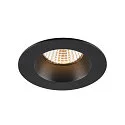 SLV ceiling recessed luminaire NEW TRIA® UNIVERSAL round IP20 / IP65, black dimmable