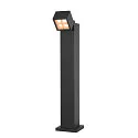 SLV Staande armatuur voor buiten S-CUBE 75 hoekig, CCT Switch, kantelbaar IP65, antraciet dimbaar
