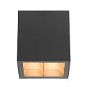 SLV outdoor ceiling luminaire S-CUBE down, square, rigid, CCT Switch IP65, anthracite dimmable