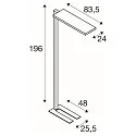 SLV Staande lamp WORKLIGHT PRO IP20, grijs dimbaar