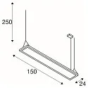 SLV pendant luminaire WORKLIGHT PRO up / down, DALI controllable, UGR < 19 IP20, black dimmable