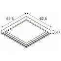 SLV Opbouwframe PANEL 625 P / 625 V, wit, gelakt