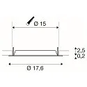 Afdekking DOWNLIGHT V 150 licht verzonken, wit
