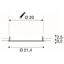 Afdekking DOWNLIGHT V 200 plat, wit