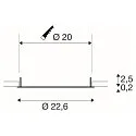 SLV cover DOWNLIGHT V 200 slightly recessed, black