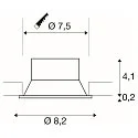 SLV Verzonken plafondring NEW TRIA® 75 rond, diep, zwart