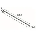 SLV Armatuur voor vochtige ruimten WATERPROOF V 1200 DALI DALI aanstuurbaar, slagvast IP66, grijs dimbaar
