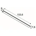 SLV Armatuur voor vochtige ruimten WATERPROOF V 1500 DALI DALI aanstuurbaar, slagvast IP66, grijs dimbaar
