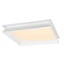 SLV Plafondarmatuur PANEL V 600 ON-OFF CCT Switch, schakelbaar IP54 / IP40, wit, gelakt 
