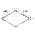 SLV Plafondarmatuur PANEL V 600 ON-OFF CCT Switch, schakelbaar IP54 / IP40, wit, gelakt 