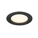 SLV Plafondinbouwarmatuur DOWNLIGHT V 100 zonder frame, CCT Switch, bekabeld IP54 / IP20, zwart 