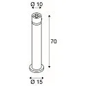 SLV Staande armatuur voor buiten R-CUBE 75 rond, CCT Switch, cardanisch draaien IP65, antraciet dimbaar