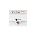 SLV Wand- en plafondarmatuur SURFACE V 390 HF met sensor, CCT Switch, schakelbaar, multipower, gekamd, bekabeld IP44, wit 