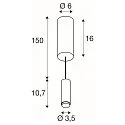 Pendelarmatuur LALU® MIX&MATCH IP20, zwart dimbaar