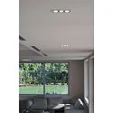 SLV ceiling recessed luminaire KADUX TRIPLE square IP20, black, white dimmable