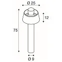 outdoor floor lamp PHOTONI 75 impact resistant, conical E27 IP65