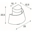 SLV Wandarmatuur voor buitenshuis PHOTONI halfrond, conisch E27 IP65, roest dimbaar