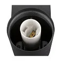 SLV Wandarmatuur VARYT rond E14 IP44, zwart
