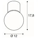 SLV Plafondarmatuur VARYT rond E14 IP44, zwart