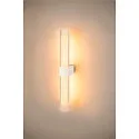SLV Wandarmatuur LYGANT DOUBLE IP44, wit