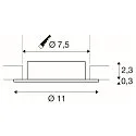 SLV Verzonken plafondring NEW TRIA® 75 XL rond, aluminium
