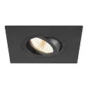 SLV Verzonken plafondring NEW TRIA® 75 XL vierkant, zwart
