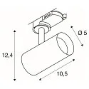 SLV 3-phase spot NOBLO® SPOT round, cardanic swivelling IP20, white dimmable