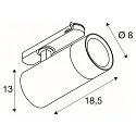 SLV 3-fase spot TRACKSPOT V / 25-35W CCT Switch, schakelbaar, multipower, focusseerbaar IP20, zwart 