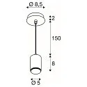 SLV Pendelarmatuur LALU® MIX&MATCH E27 IP20, zwart
