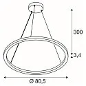 Pendelarmatuur ONE CUBE IP20, zwart dimbaar