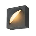 Wandarmatuur voor buitenshuis LID I SINGLE hoekig, roteerbaar, CCT Switch IP65, antraciet, mat dimbaar