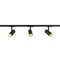 SLV 1-phase spot NOBLO® SPOT round, set of 3 IP20, black dimmable