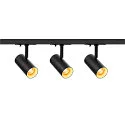 SLV 1-phase spot NOBLO® SPOT round, set of 3 IP20, black dimmable